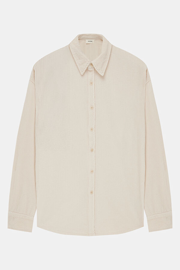 Relax Fit Ecru Men's Shirt