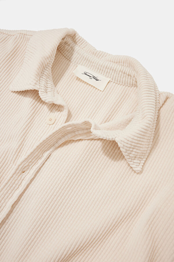 Relax Fit Ecru Men's Shirt 3