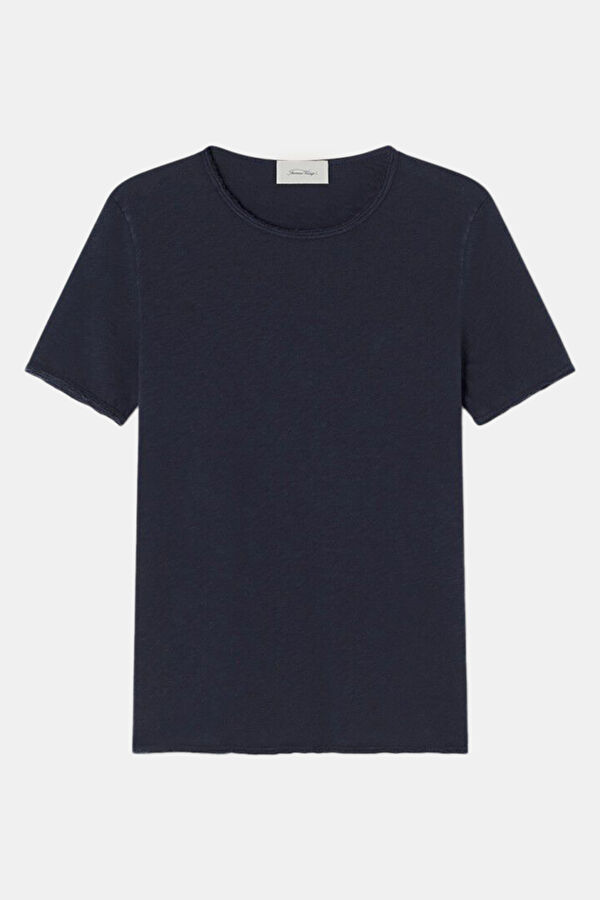 Relax Fit Navy Blue Bicycle Collar Tshirt