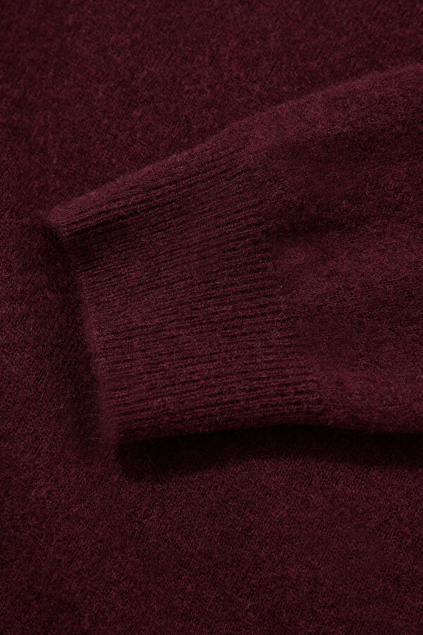 Burgundy Wool Men's Sweater 4