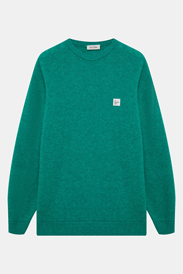Green Alpaca Wool Men's Sweater