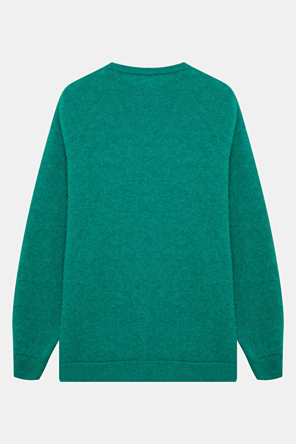 Green Alpaca Wool Men's Sweater 2
