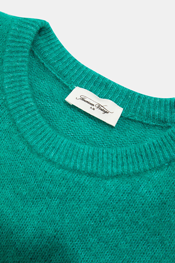 Green Alpaca Wool Men's Sweater 3