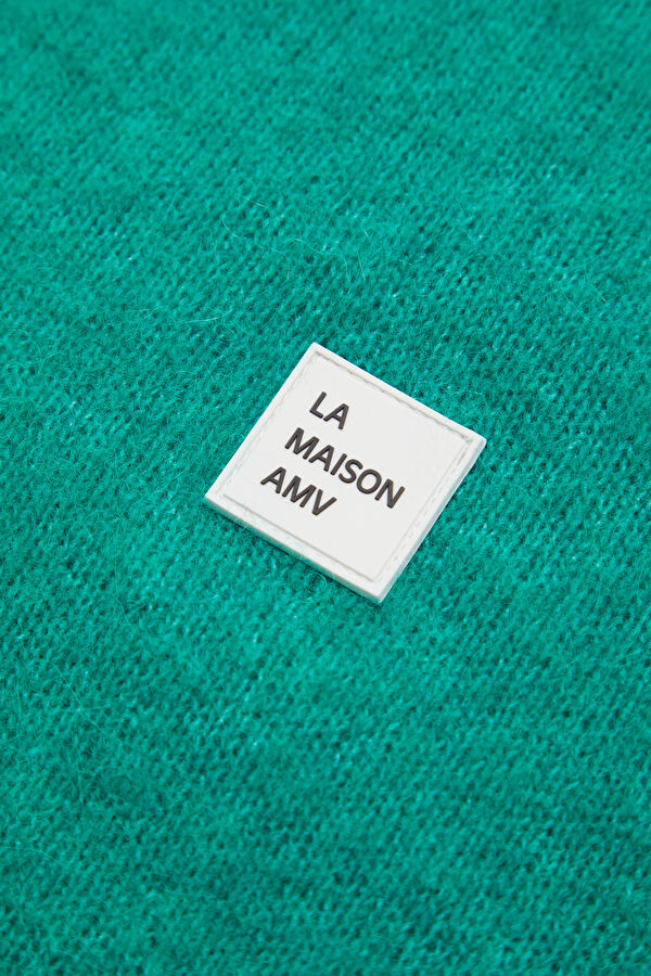 Green Alpaca Wool Men's Sweater 4