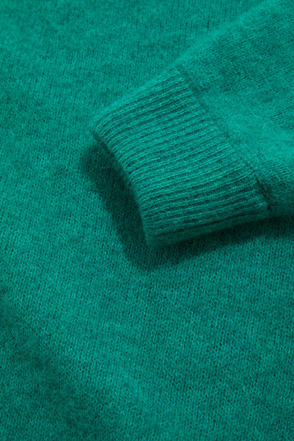 Green Alpaca Wool Men's Sweater 5