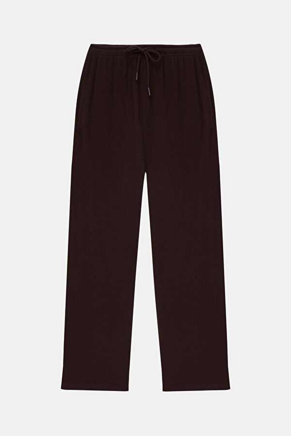 Burgundy Wide Leg Sport Men's Trousers