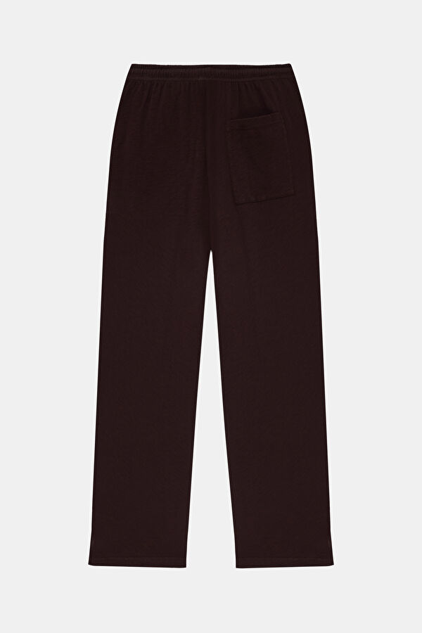 Burgundy Wide Leg Sport Men's Trousers 2