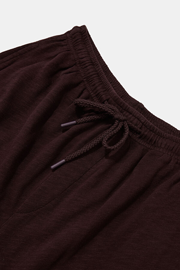 Burgundy Wide Leg Sport Men's Trousers 3