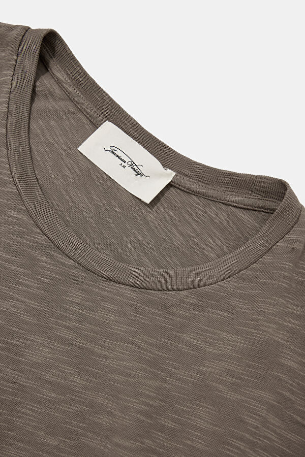 Relax Fit Beige Crew Neck T-Shirt 3