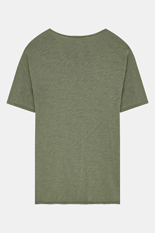 Relax Fit Green Crew Neck T-Shirt 2