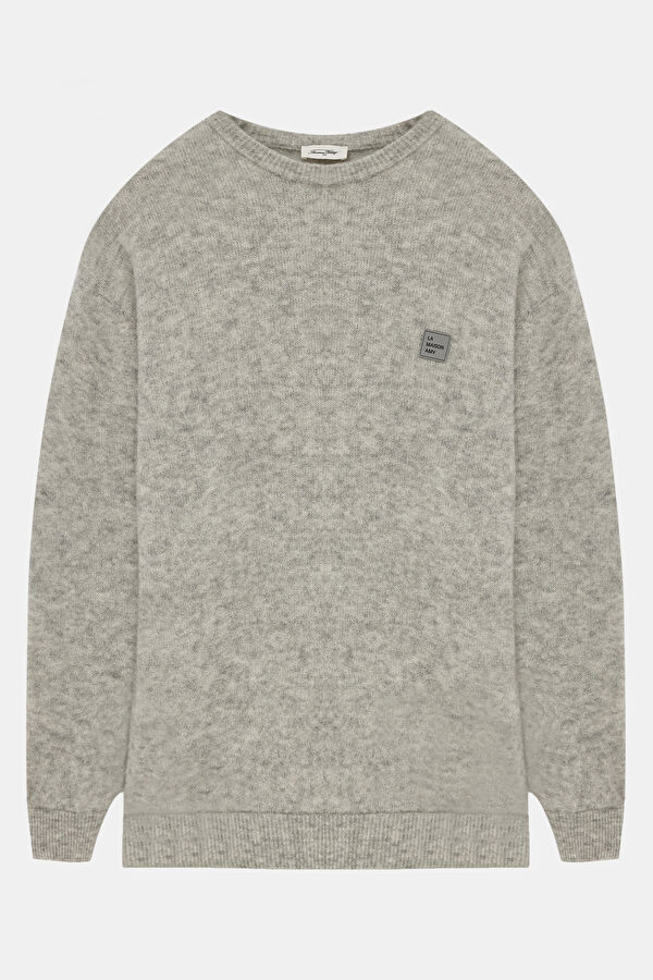 Vitow Grey Alpaca Wool Men's Sweater