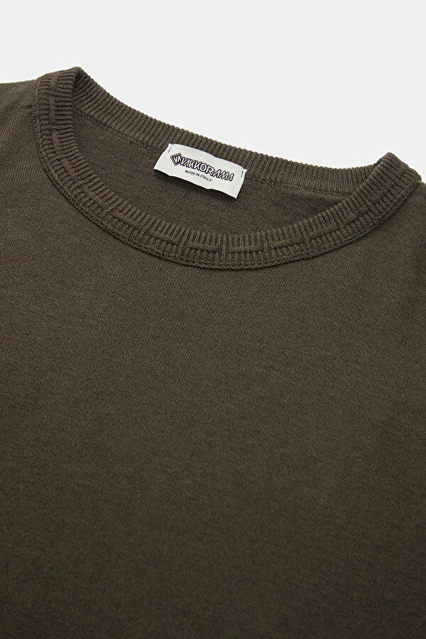 Brown Crew Neck Men's T-Shirt 3