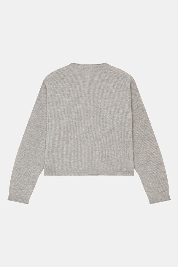 Grey Wool Women's Sweater 2