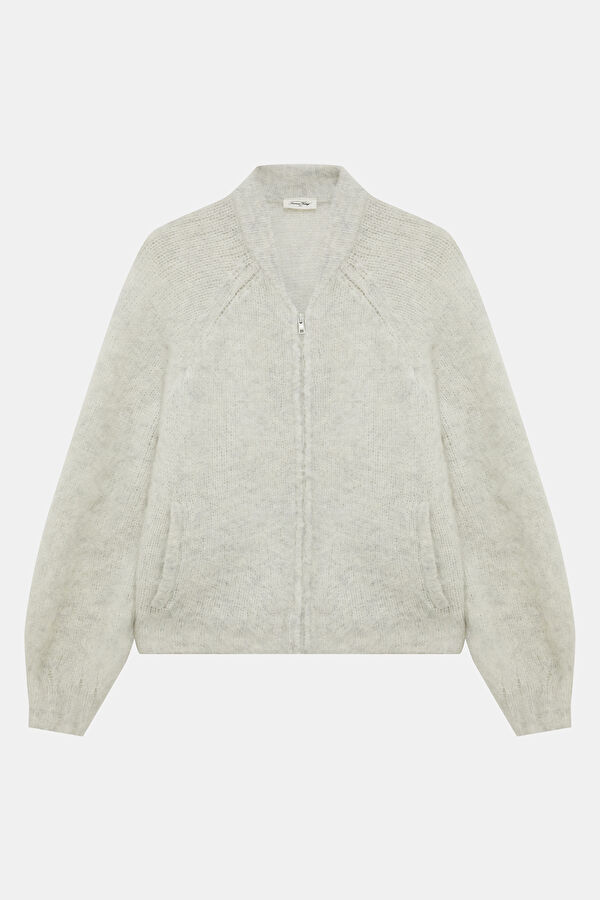 Ecru Alpaca Wool Women's Cardigan