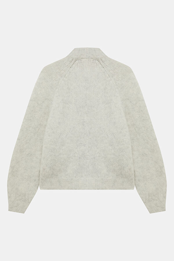 Ecru Alpaca Wool Women's Cardigan 2