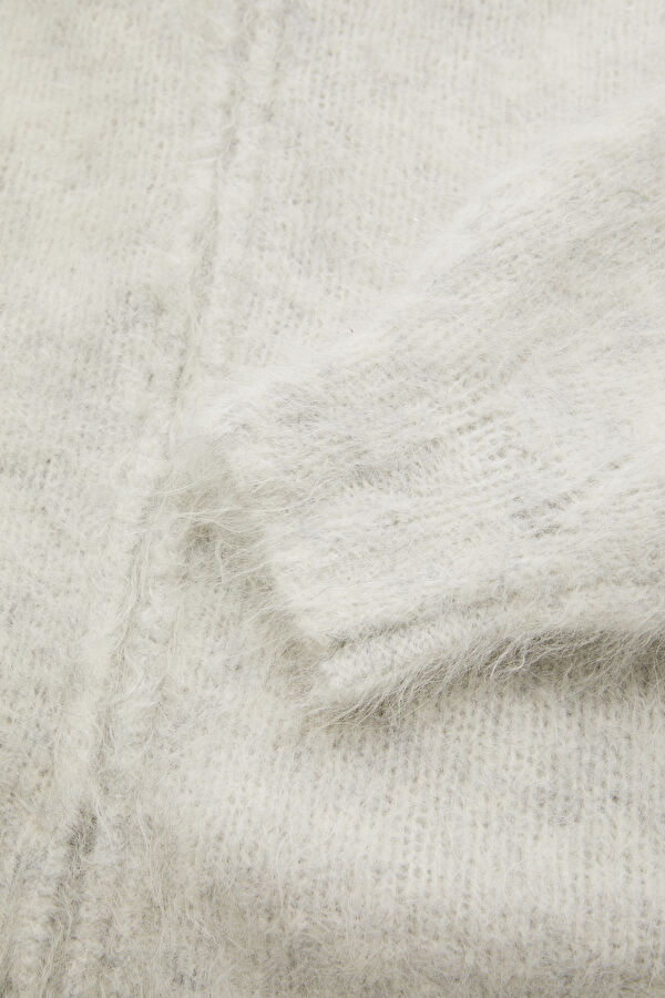 Ecru Alpaca Wool Women's Cardigan 4