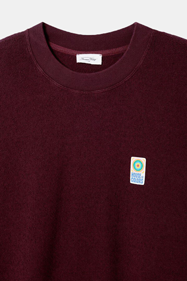 Bordo Kadın Sweatshirt 2