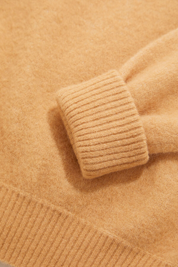 Salmon Alpaca Wool Women's Sweater 4