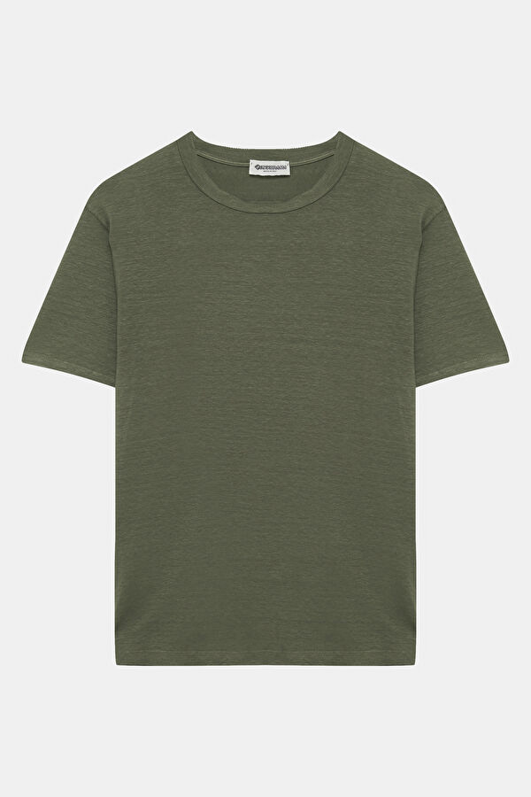 Khaki Crew Neck Men's T-Shirt