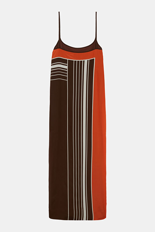 Brown Patterned Women's Dress 4