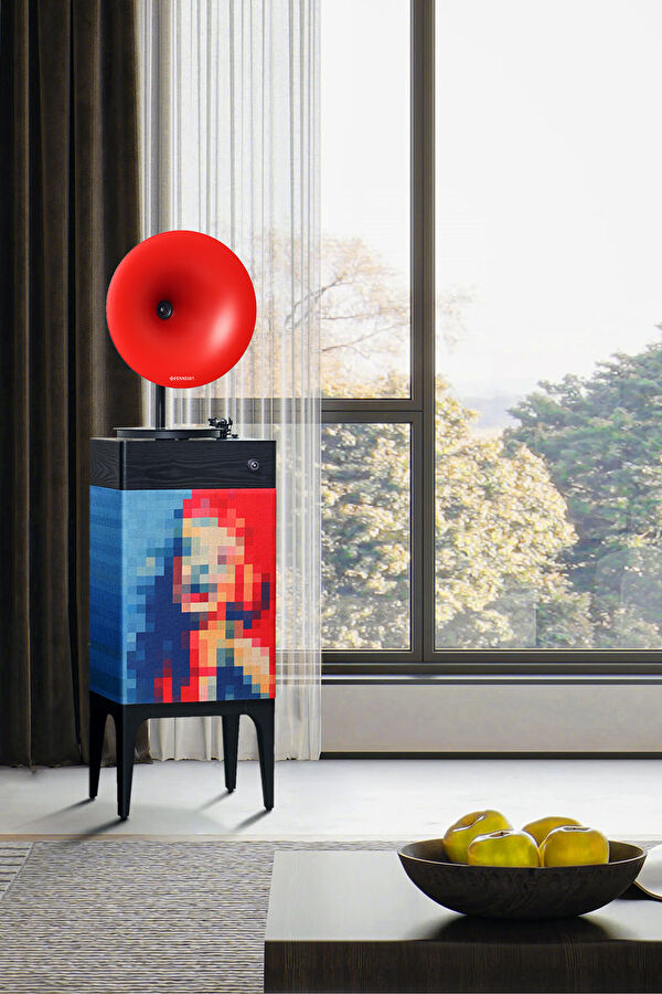 i5 Bluetooth Hoparlörlü 110W Hi-Fi Retro Pikap Plakçalar Marilyn Monroe 3