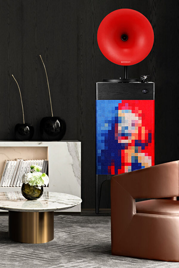 i5 Bluetooth Hoparlörlü 110W Hi-Fi Retro Pikap Plakçalar Marilyn Monroe 6