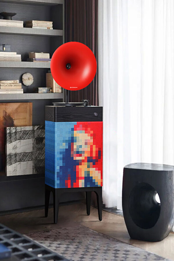 i5 Bluetooth Hoparlörlü 110W Hi-Fi Retro Pikap Plakçalar Marilyn Monroe 7