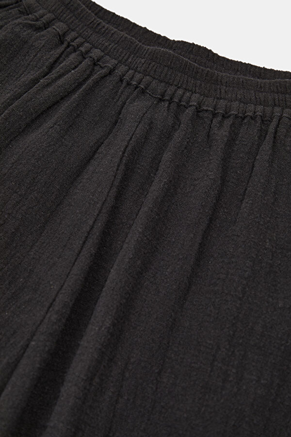 Siyah Wide Leg Kadın Pantolon 3
