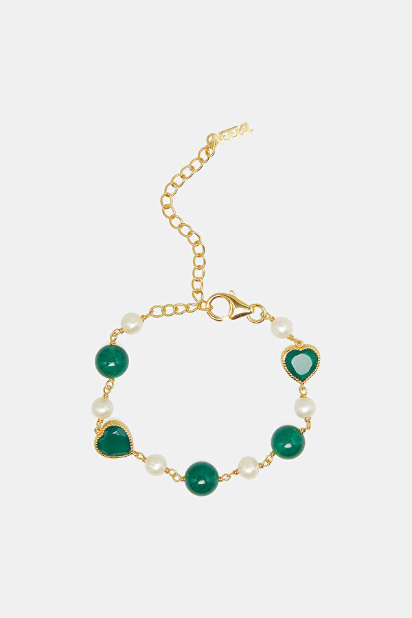 Green Onyx Freshwater Yellow Bracelet 2