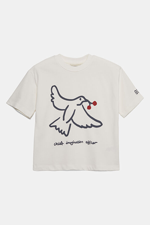Bej O Yaka Çocuk T-Shirt