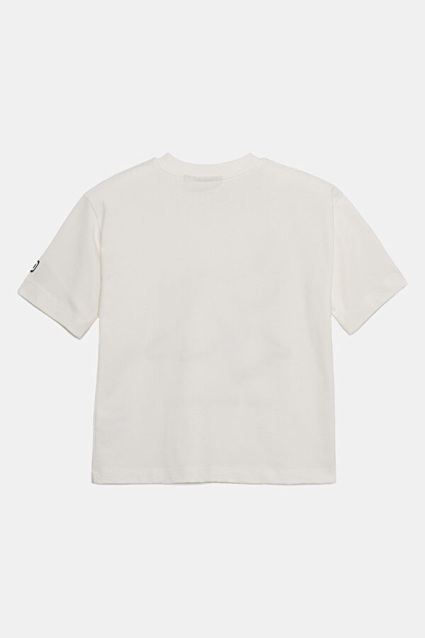 Bej O Yaka Çocuk T-Shirt 2