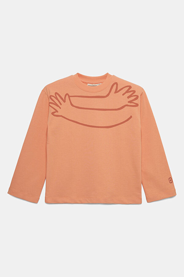 Açık Turuncu O Yaka Çocuk T-Shirt