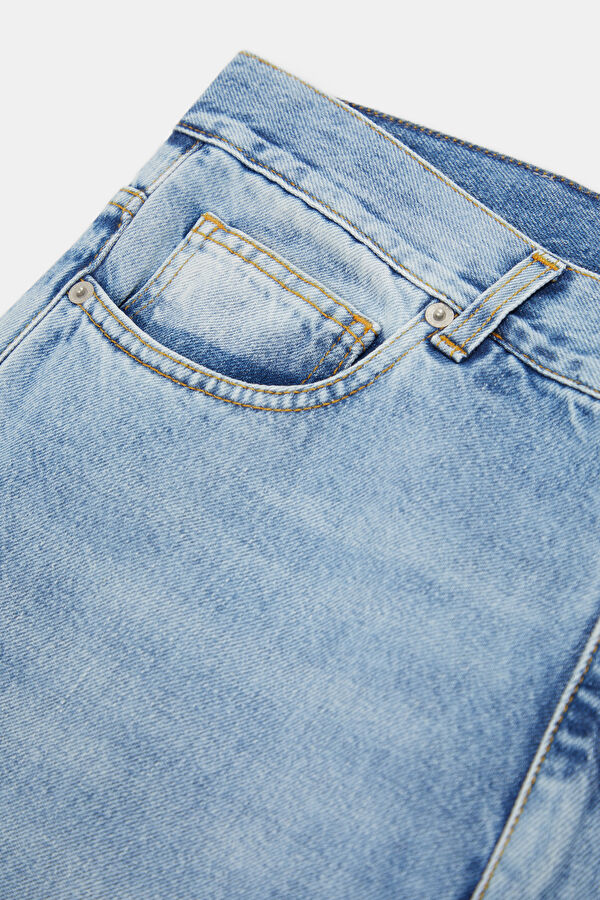 Relax Kalıp İndigo Straight Erkek Jean Pantolon 7