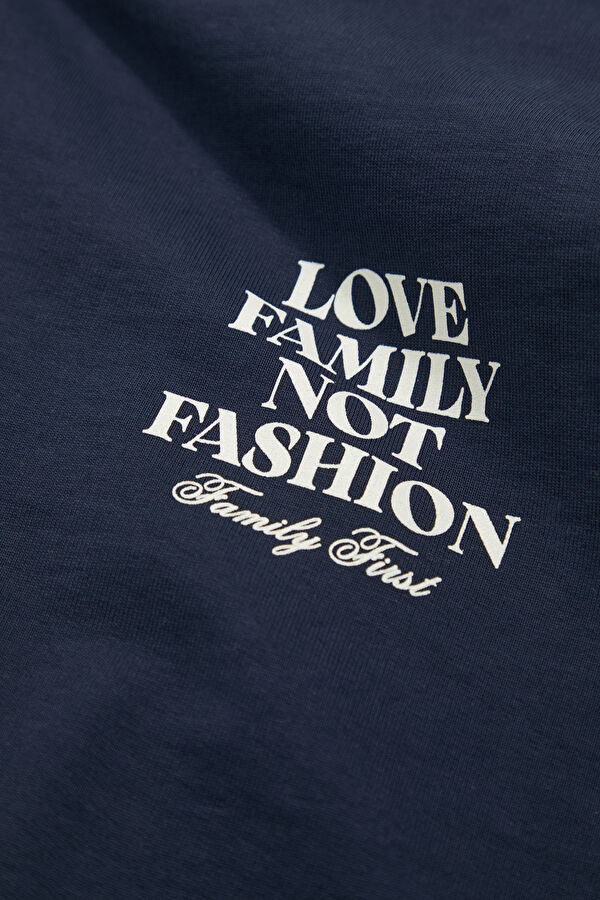 Navy Blue Relax Fit Hooded Men's Sweatshirt 4