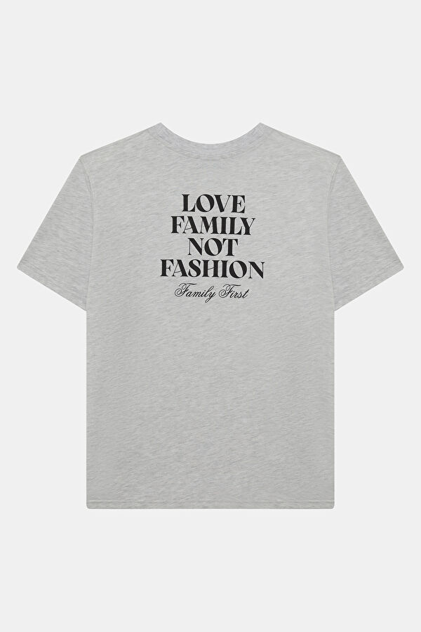 Relax Fit Grey Crew Neck Printed Men's T-Shirt 2