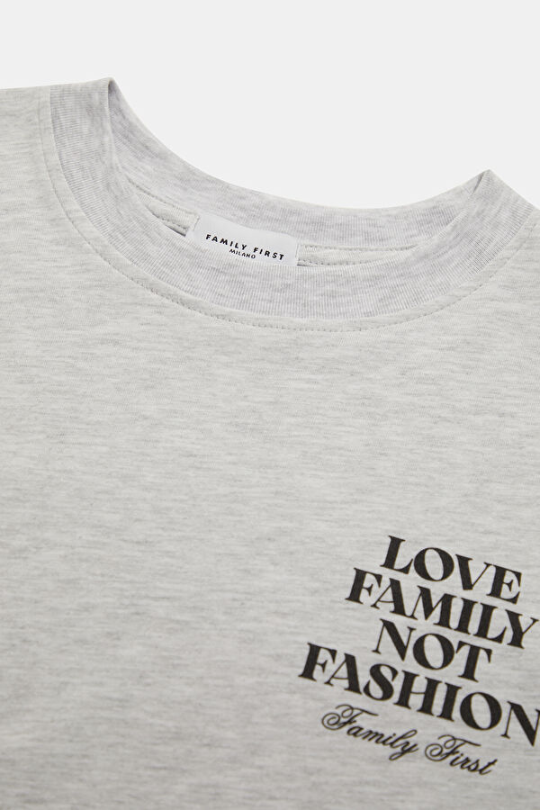 Relax Fit Grey Crew Neck Printed Men's T-Shirt 3