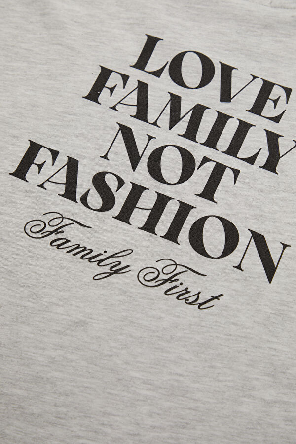Relax Fit Grey Crew Neck Printed Men's T-Shirt 4