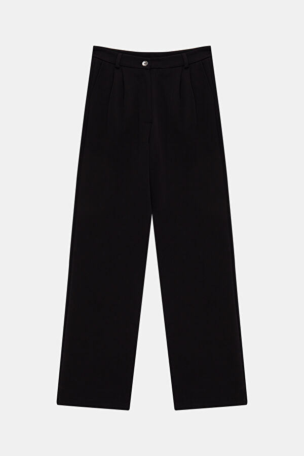 Black Wide Leg Women's Trousers