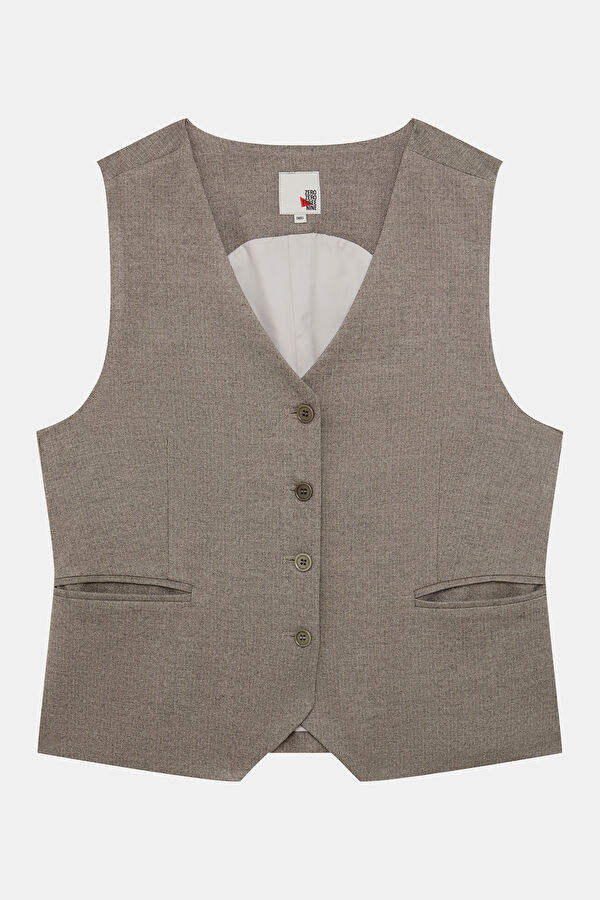 Beige Women's Vest