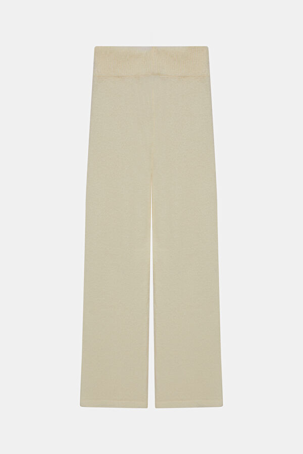 Ekru Wide Leg Kadın Pantolon 2