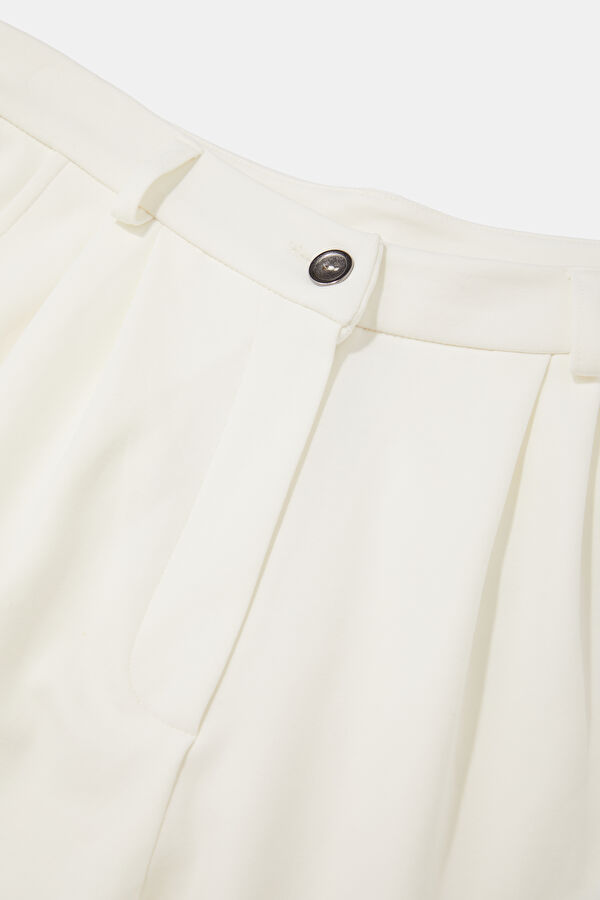 Ecru Wide Leg Women's Trousers 3