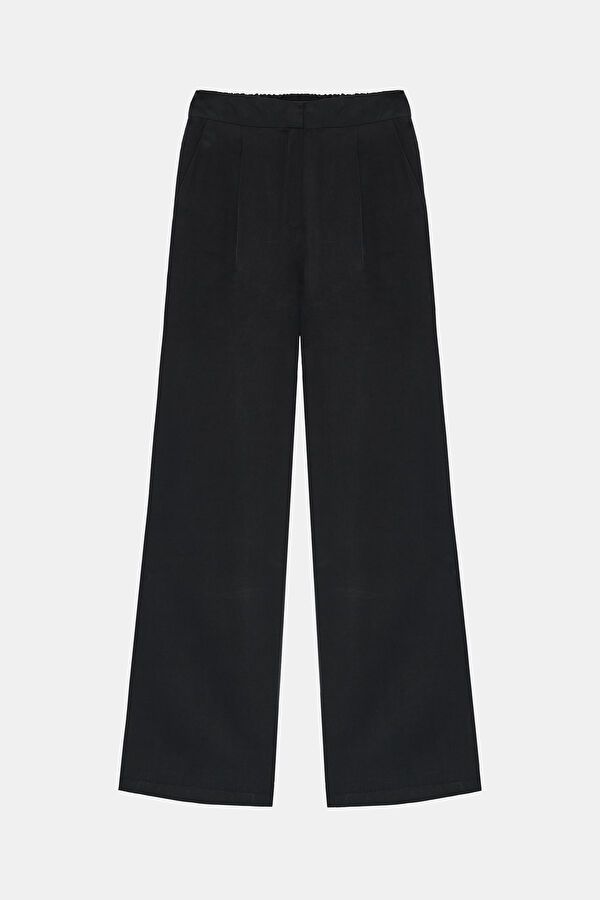 Siyah Wide Leg Kadın Pantolon