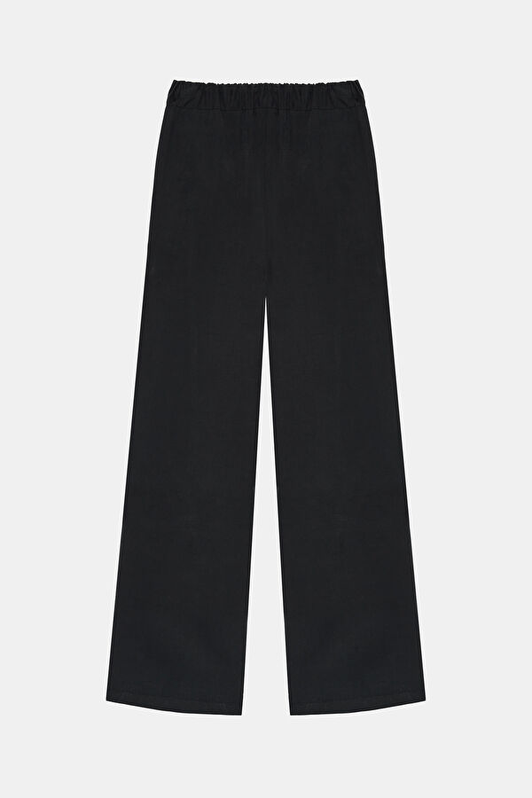Siyah Wide Leg Kadın Pantolon 2