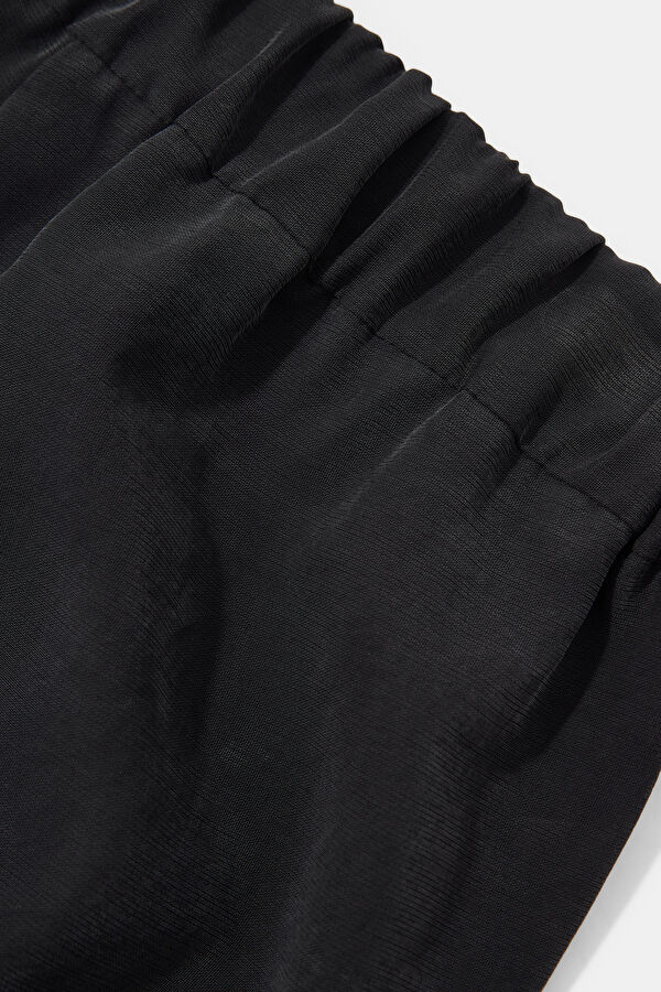 Siyah Wide Leg Kadın Pantolon 4