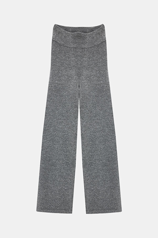 Gri Wide Leg Kadın Pantolon