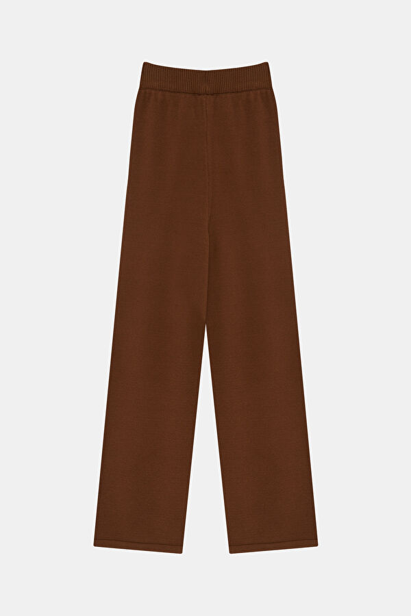 Brown Wide Leg Viscose Women's Trousers 2