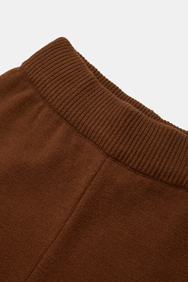 Brown Wide Leg Viscose Women's Trousers 3