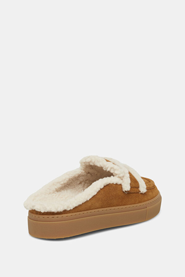 Mule Wool Brown Women's Slippers 3