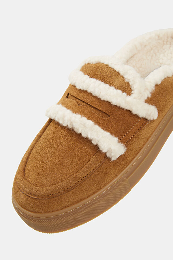 Mule Wool Brown Women's Slippers 4
