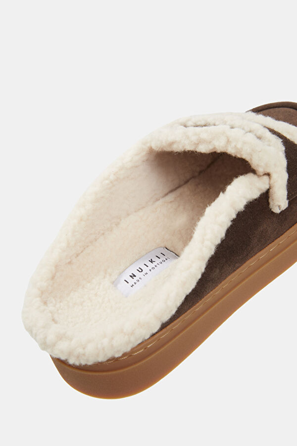 Mule Wool Dark Brown Women's Slippers 5